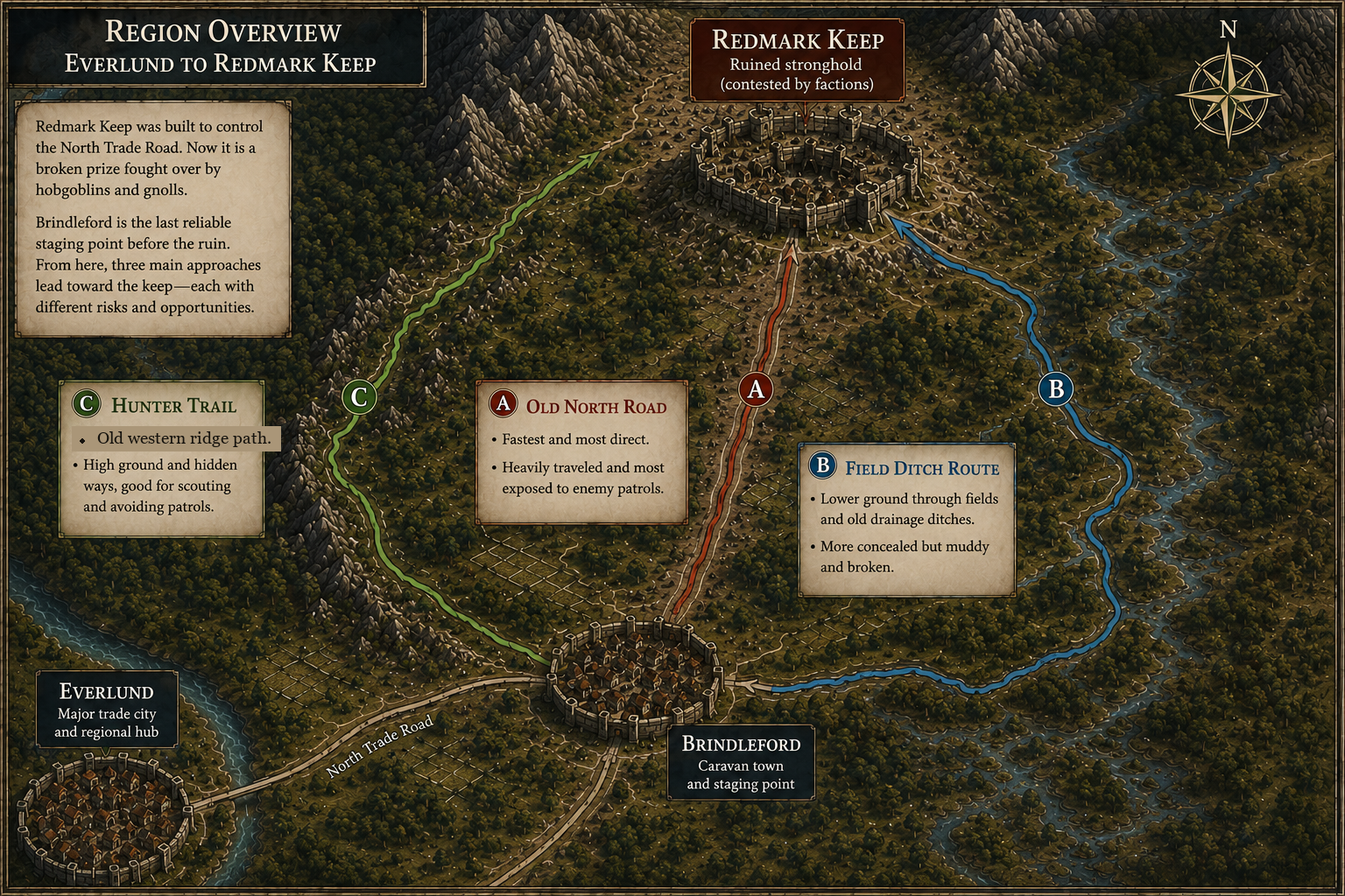 Brindleford and Redmark route map icon